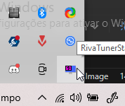 Rivatuner icon in hidden icons